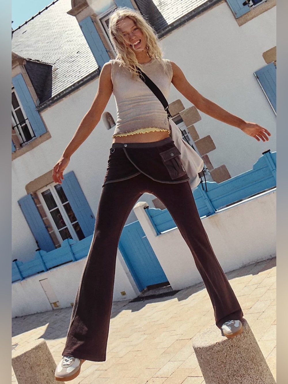 Free People Movement Osaka Brown Leggings - NWOT